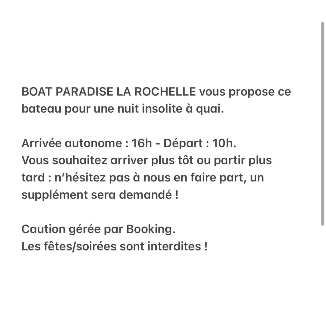 Nuit Insolite Sur Un Bateau Linge Et Menage Inclus - Boat Paradise La Rochelle 라로셸 외부 사진